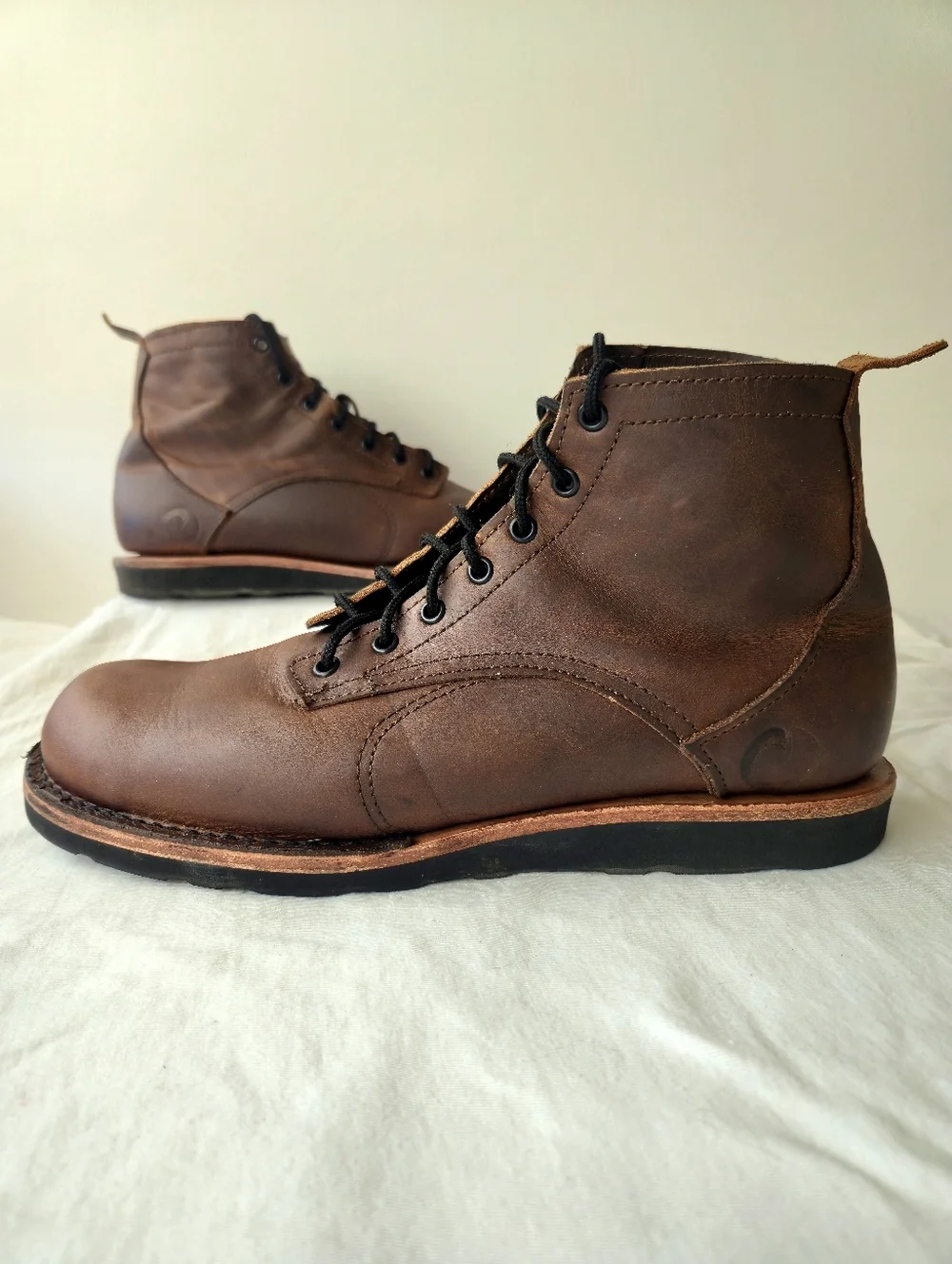 Origin Coronado Men's Leather Ankle Boots Whiskey Brown Size 12 D Maine USA